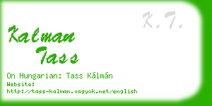 kalman tass business card