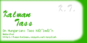 kalman tass business card